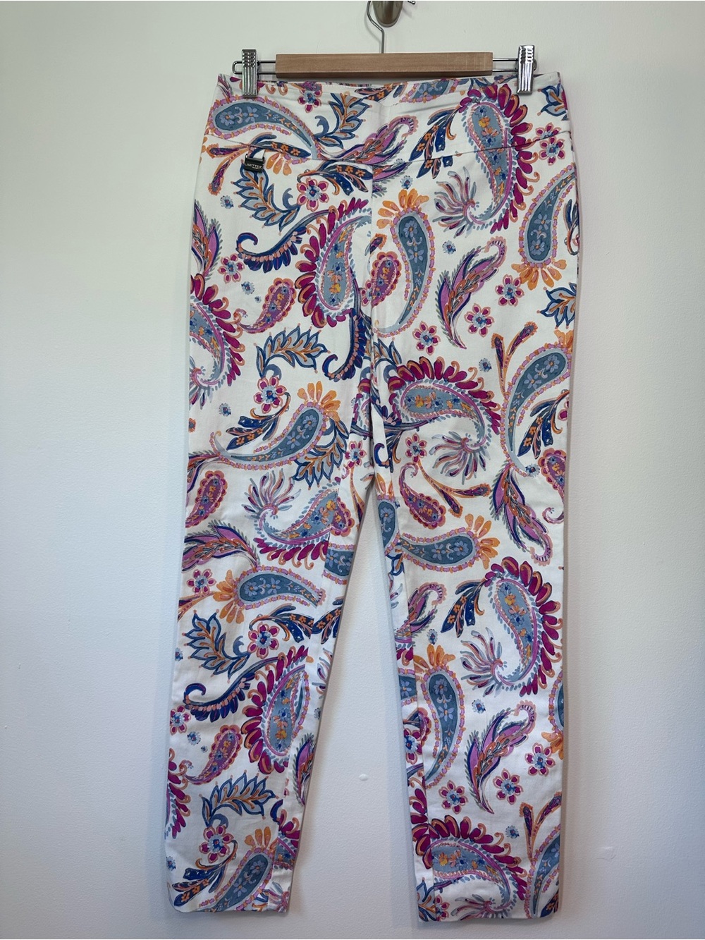Lisette L Montreal White Paisley Pants Size 6